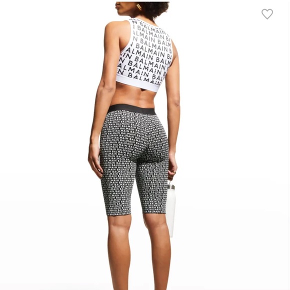 SOLD OUT***BALMAIN**White Logo Crop Top***F40; Large $320 - Picture 3 of 4